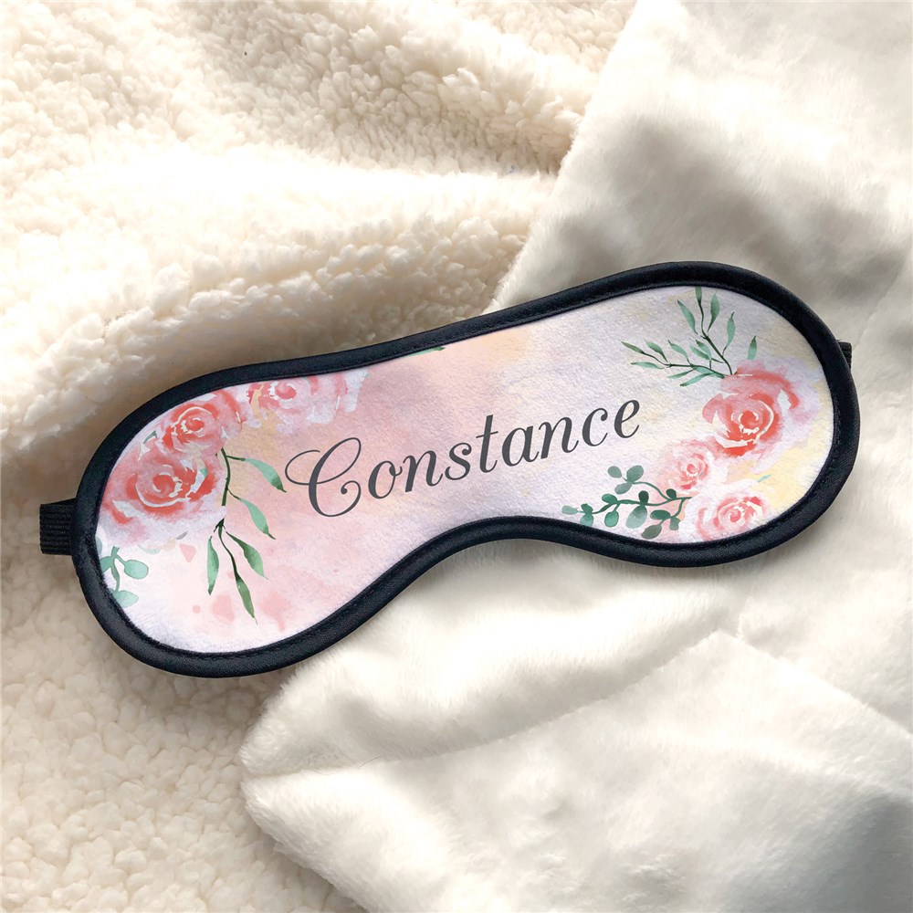 Personalized Floral With Name Sleep Mask GiftsForYouNow